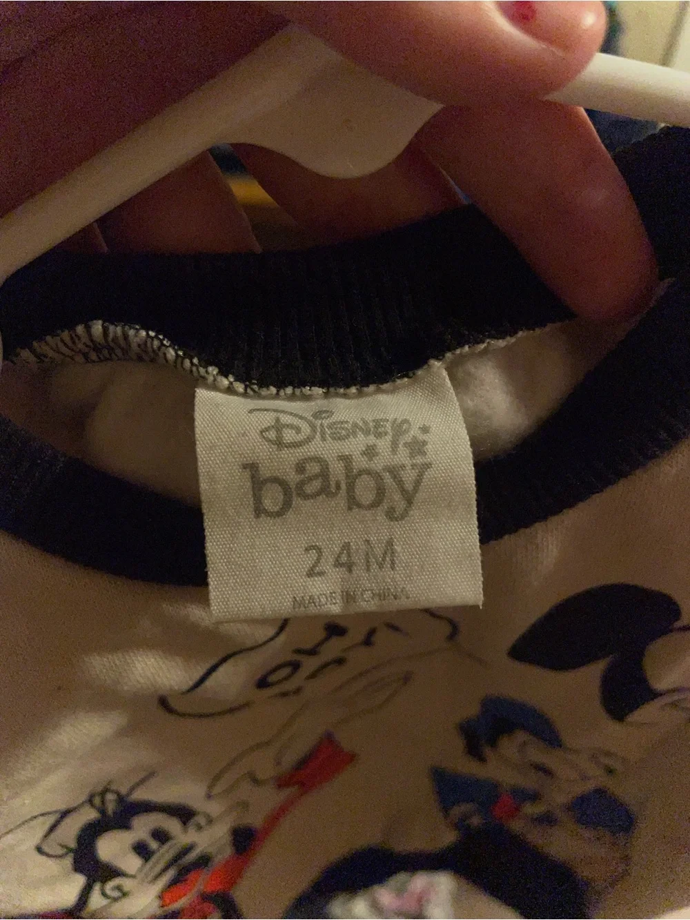 Disney Mickey & Friends White and Blue Pullover Sweatshirt for Kids